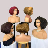 Kinky Straight SDD 13*4Frontal lace Fumi Bob 300%density hum