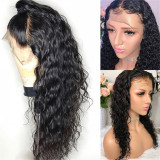 Human hair lace frontal wig water wave wigs