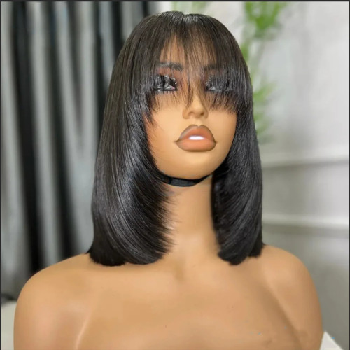 SDD Vietnamese Hair 3*1 Lace Fringe Straight Bob Human Hair