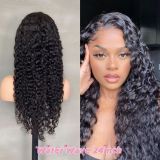 Human hair lace frontal wig water wave wigs