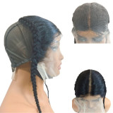 Cross-border Hollywood women's lace front wig, real human hair braided wig, real human hair, European and American stock