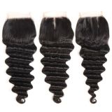 Manufacturer's supply: 4x4 deep wave lace hand-woven human hair wig accessories, European and American cross-border, African, Xuchang in stock