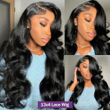 Full human hair 13*4 lace Body Wave wig headpiece for cross-border sales