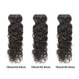 Cross-border real human hair Water Wave 3 Bundles With 4X4 Closure Human Hair