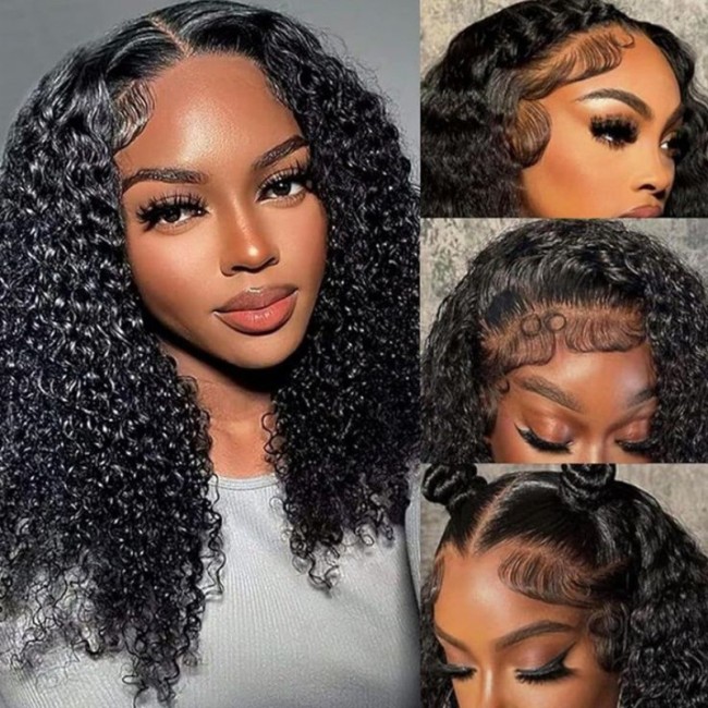 13*4 HD transparent lace wavy small curly hair high-density European, American, and African cross-border Xuchang in-stock delivery 12