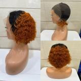 13*4 frontal pixie water Bob  100% Brazilian human hair