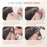 #613 cross-border human hair extensions, European and American wigs, i-tip hair