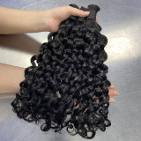 European and American cross-border wigs, loose human hair strands, bulk human hair, real human hair strands