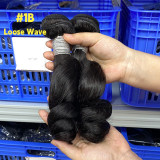 10a human hair weft, double drawn human hair bundle, bone straight hair, in stock, wholesale from manufacturer