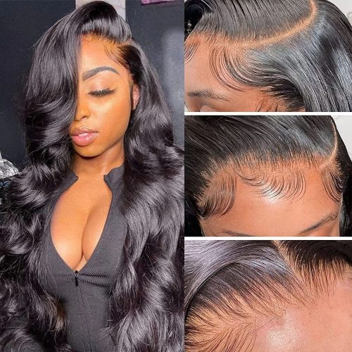 European and American wigs made of real human hair, 13X4 lace front, women's wigs, foreign trade cross-border wholesale, dyed hair