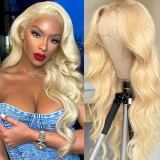 12A Blonde 613 Body Wig 13*4 Lace frontal Virgin human hair