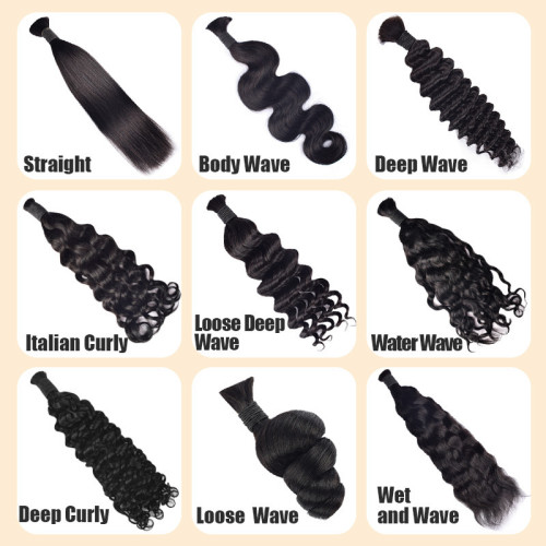 European and American cross-border dreadlock hair extensions, straight strands of real human hair, bulk human hair, full real hair wigs