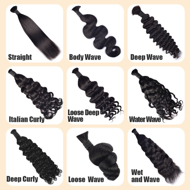 European and American cross-border dreadlock hair extensions, straight strands of real human hair, bulk human hair, full real hair wigs