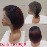 13*4frontal 7inch straight Bob 100%human hair