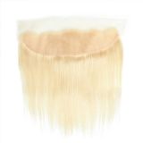 13*4 blonde transparent lace human hair frontal closure