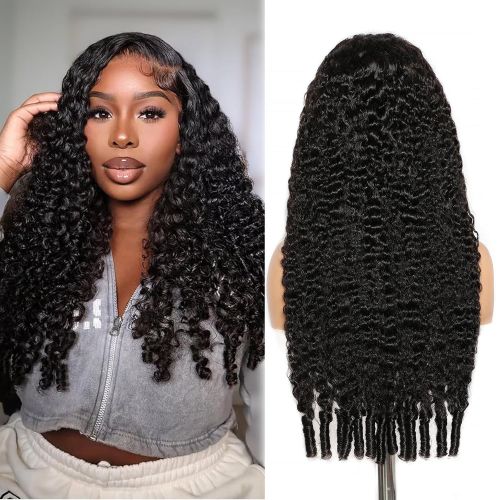 Burmese Curly SDD Human Hair Lace Wig, Burmese Curly Hair, 300 Density