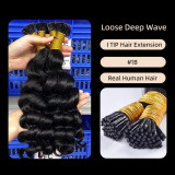 I-tip human hair wigs, women's crystal thread hair extensions, European and American cross-border hair
