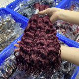 Customized real human hair wigs, deep curly, multi-color hair bundles, bulk human hair, real hair wigs