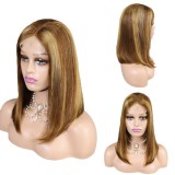 Brazilian 4*4 Closure Straight Bob 12inch 200%density Human