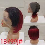 13*4frontal 7inch straight Bob 100%human hair