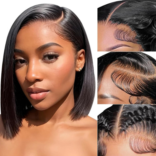 13X4 Lace Front Bob Wig, hot-selling women's bob style full lace wig