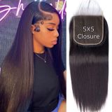 5*5 transparent medium brown transparent lace hairpiece, available in Xuchang, hot-selling in Europe and America