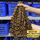 Wig made of real human hair, hair bundles P4/27/30 bulk hair human hair, European and American cross-border wigs
