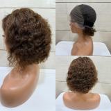 13*4 frontal pixie water Bob  100% Brazilian human hair