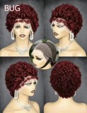 13*4 frontal Afro Kinky curly Short  wigs 100% human hair