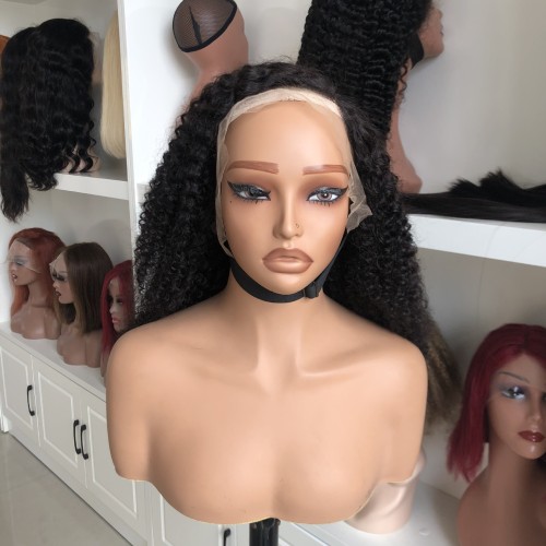 13*4 kinky curly human hair wig, curly hair, high density 300 density sdd