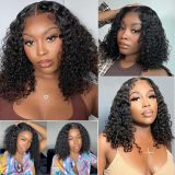 Wig made of real human hair with 4x4 lace front, deep bob style, women's wig, bob cut, high-definition front hair