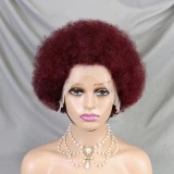 Brazilian Afro Wig 100% Human Hair 13*4 Big lace Fratal wig