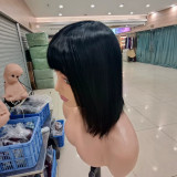 Fringe Straight Bob 100% human hair   8inch 48RMB