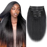 Clip-in Hair Extensions 8pcs with 18 Clips Double Weft Real Human Hair