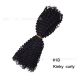 European and American cross-border sdd two-pronged one-tier bulk hair, human hair wigs, real human hair strands