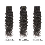 Cross-border real human hair Water Wave 3 Bundles With 4X4 Closure Human Hair