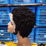 13*4Frontal Short Wigs Afro Kinky Curly African Human hair