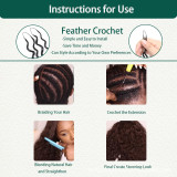 Feather hair extensions made from real human hair 50g/100g Human Crochet Hair Curly