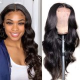 European and American wigs made of real human hair, 4x4X1T part front lace body wigs, headgear for foreign trade and cross-border wholesale