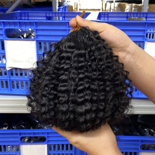 Real human hair wigs, crochet hair extensions, afro curly 4c crochet human hair, foreign trade wigs