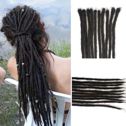 Real human hair dreadlock wig, 0.6cm at the top and 0.4cm at the bottom, Cosplay Dreadlock human hair