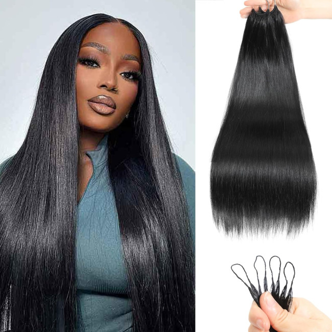 Cross-border natural black straight human hair bundles