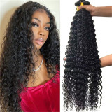 Deep Wave Human Hair Bundles - Real Human Hair Wefts for Cross-Border Sales