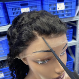 European and American cross-border women's full-head wig with long curly hair, human hair wig, women's full-head wig made of real human hair