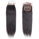 4x4 transparent lace hairpiece, real human hair wig accessories, cross-border supply for Europe, America, and Africa, black color, dropshipping available