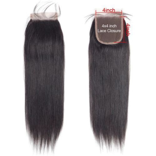 4x4 transparent lace hairpiece, real human hair wig accessories, cross-border supply for Europe, America, and Africa, black color, dropshipping available