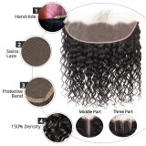 WaterWaveLaceFrontalClosureBraziliaHumanHair fully hand-woven craftsmanship