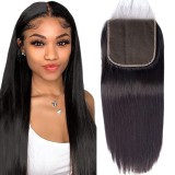 European and American wigs made of real human hair with 5x5 transparent lace front, long straight hair, celebrity style, cross-border wholesale