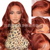 Cross-border European and American human hair wigs wholesale, full head set, natural black long straight hair, hot-selling long curly hair