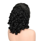 XiaDi Factory sells wholesale colorful real human hair wigs in stock, Spring Curly high volume and high weight real human hair